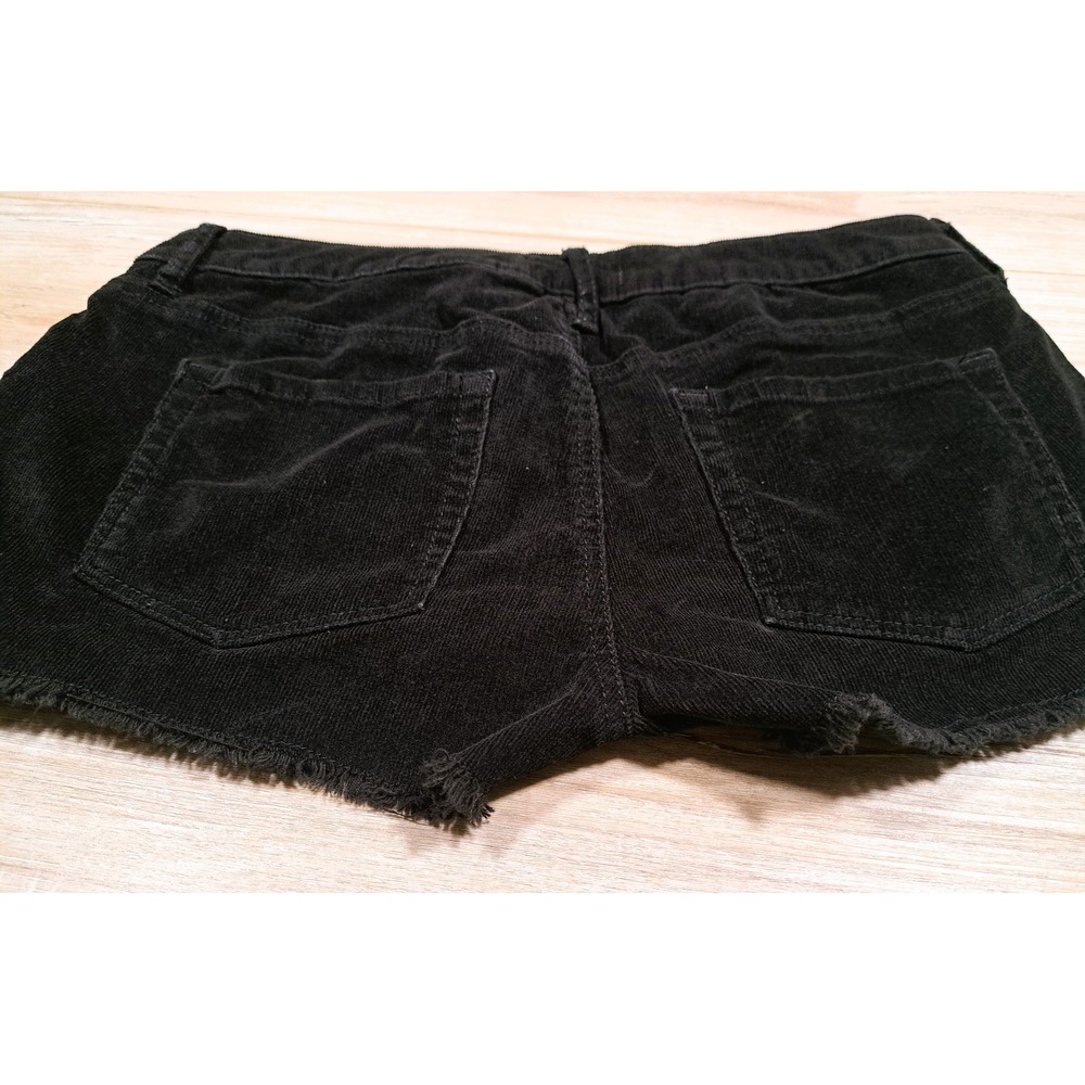 Roxy Womens Black Corduroy Cut Off Shorts Low Rise Frayed Hem Size 7 - Picture 10 of 12